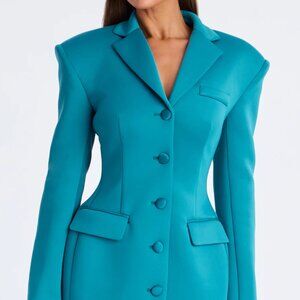 Arbitration Babe Blazer Mini Dress - Teal